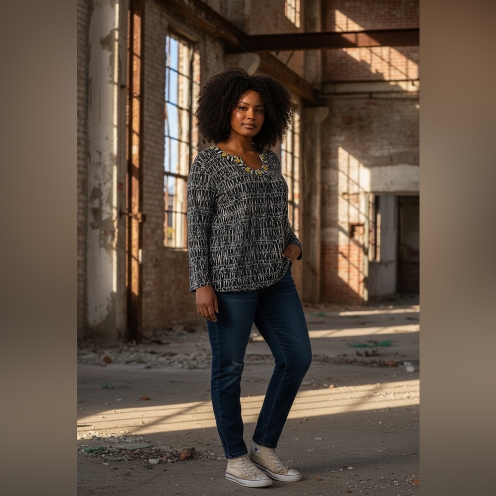 Ruby Rd. 3/4 sleeve blouse - Picture 3 of 7